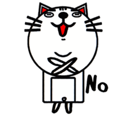 white white cat stickers. sticker #8564441