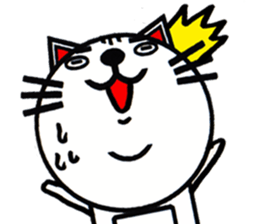 white white cat stickers. sticker #8564461