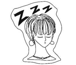 Beautiful stylish bumbling woman sticker #8565038