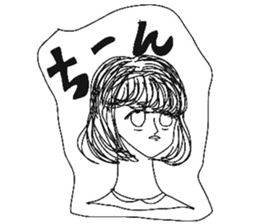 Beautiful stylish bumbling woman sticker #8565050