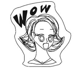 Beautiful stylish bumbling woman sticker #8565052