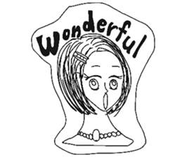 Beautiful stylish bumbling woman sticker #8565053