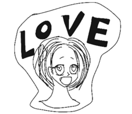 Beautiful stylish bumbling woman sticker #8565056