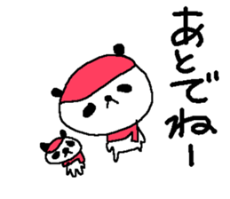 Big font winter panda sticker. sticker #8565677