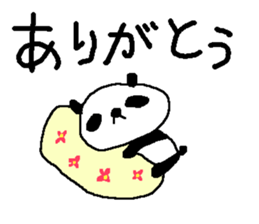 Big font winter panda sticker. sticker #8565683