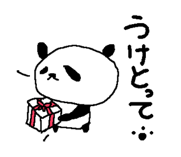 Big font winter panda sticker. sticker #8565711