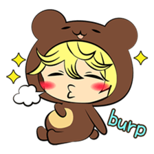 the wear of a bear(English) sticker #8567675