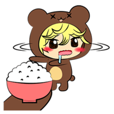 the wear of a bear(English) sticker #8567683