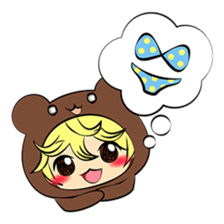 the wear of a bear(English) sticker #8567687