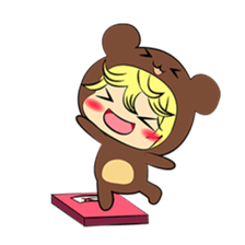 the wear of a bear(English) sticker #8567688
