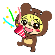 the wear of a bear(English) sticker #8567689