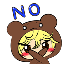 the wear of a bear(English) sticker #8567691