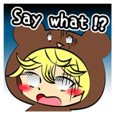 the wear of a bear(English) sticker #8567704