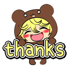 the wear of a bear(English) sticker #8567709