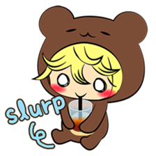 the wear of a bear(English) sticker #8567710