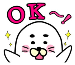 white white azarashi sticker #8568436