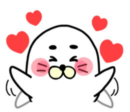 white white azarashi sticker #8568455