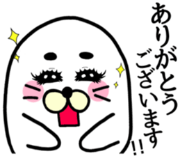 white white azarashi sticker #8568467