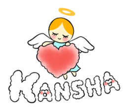 Graffiti smile letter of the angel sticker #8570196