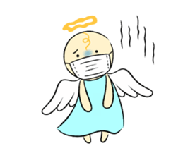 Graffiti smile letter of the angel sticker #8570197