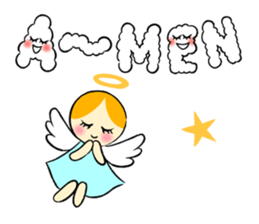 Graffiti smile letter of the angel sticker #8570198