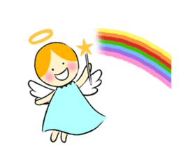 Graffiti smile letter of the angel sticker #8570199