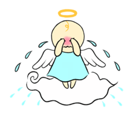 Graffiti smile letter of the angel sticker #8570200