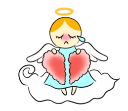 Graffiti smile letter of the angel sticker #8570201