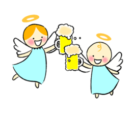 Graffiti smile letter of the angel sticker #8570202