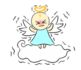 Graffiti smile letter of the angel sticker #8570203