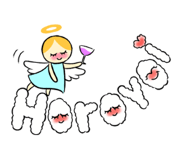 Graffiti smile letter of the angel sticker #8570205