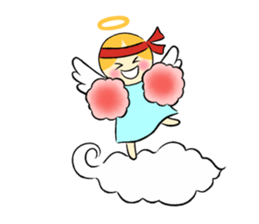 Graffiti smile letter of the angel sticker #8570206