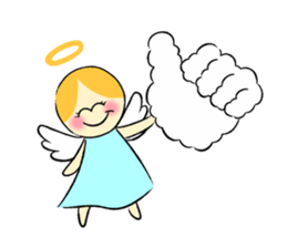 Graffiti smile letter of the angel sticker #8570216