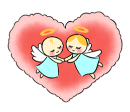 Graffiti smile letter of the angel sticker #8570217