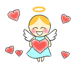 Graffiti smile letter of the angel sticker #8570220