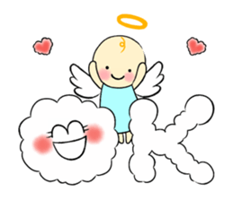 Graffiti smile letter of the angel sticker #8570226