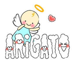 Graffiti smile letter of the angel sticker #8570228