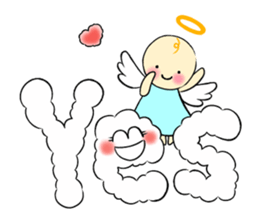 Graffiti smile letter of the angel sticker #8570229