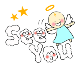 Graffiti smile letter of the angel sticker #8570230