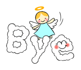 Graffiti smile letter of the angel sticker #8570231