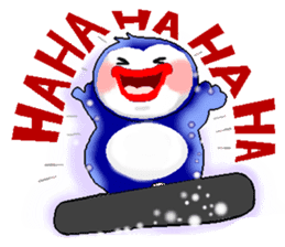 Winter Snowboard Penguin sticker #8571127