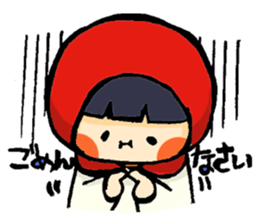 Stickers of a little red riding hood sticker #8571755