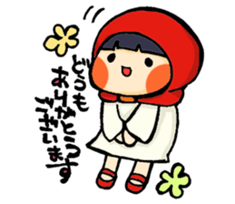 Stickers of a little red riding hood sticker #8571758