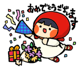 Stickers of a little red riding hood sticker #8571759