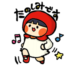 Stickers of a little red riding hood sticker #8571768