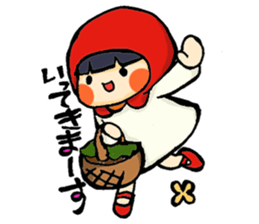 Stickers of a little red riding hood sticker #8571770