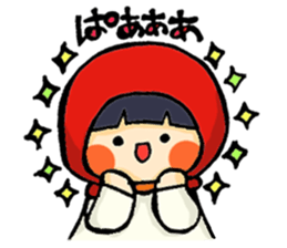 Stickers of a little red riding hood sticker #8571775