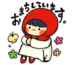 Stickers of a little red riding hood sticker #8571776