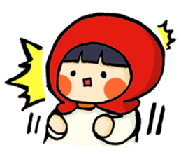 Stickers of a little red riding hood sticker #8571777