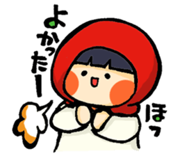 Stickers of a little red riding hood sticker #8571782